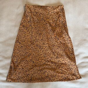 Nasty Gal Spotted Brown Pencil Skirt